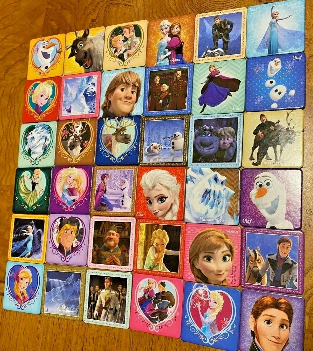 LN Disney FROZEN Anna Elsa Olaf Complete Memory Card Game Matching (NO BOX)