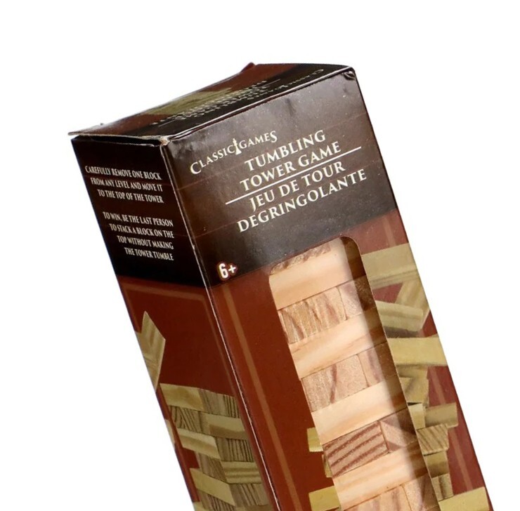 Tumbling Tower Game Wooden Stacking Blocks – 72 Pcs Set – Crafts