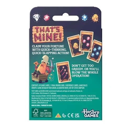 Hasbro That’s Mine! Card Game – Ages 8 and Up – 2 to 5 Players NEW SEALED