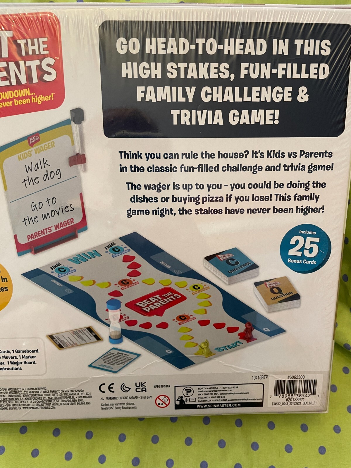 Beat The Parents Classic Family Trivia Game Kids Vs Parents w/25 Bonus Cards NEW