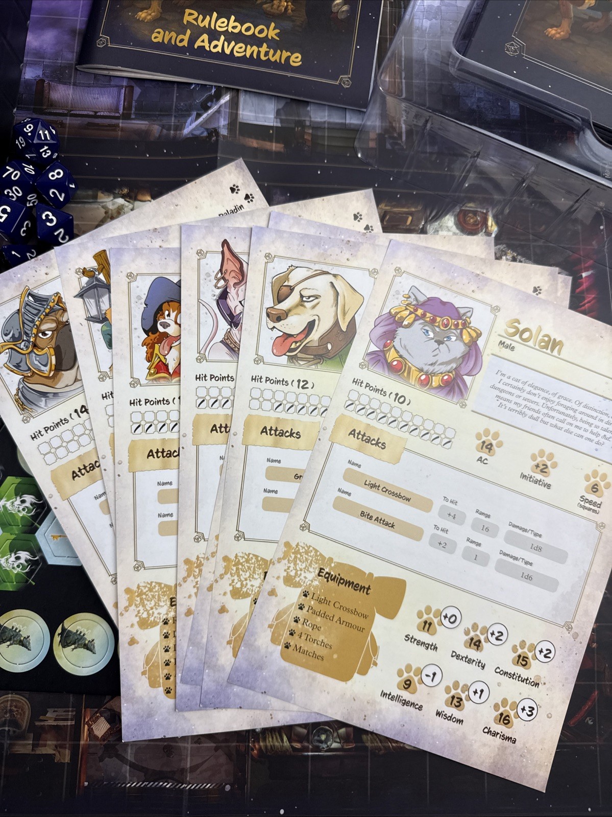 Animal Adventures Starter Set Dungeons Dragons Style Board Game Open Box