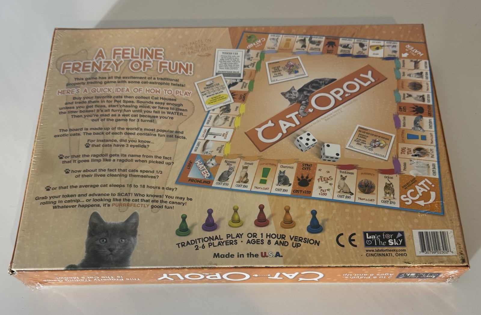 Cat-Opoly Board Game New In Package