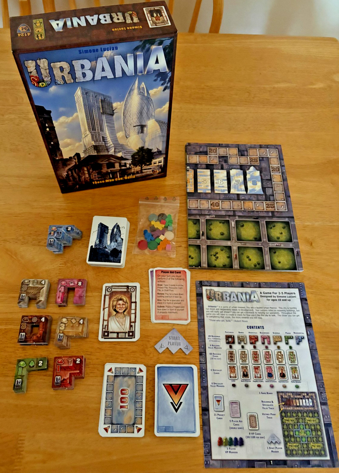 Look 👀 Urbania Board Game by Simone Lucian Mayfair Games 2012 Game