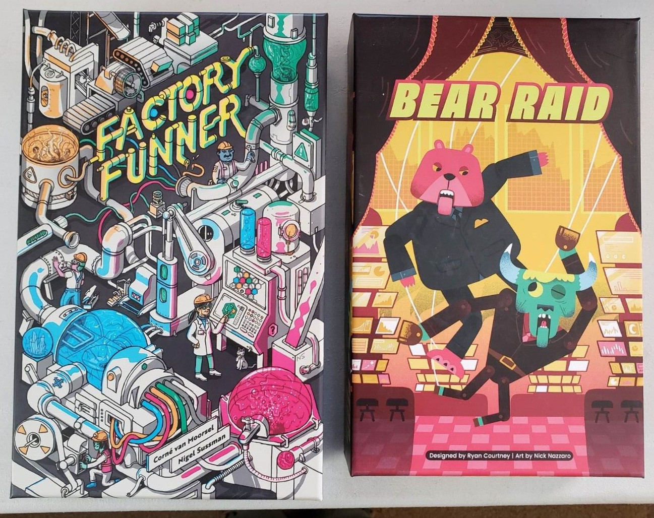 Board Games: Factory Funner and Bear Raid