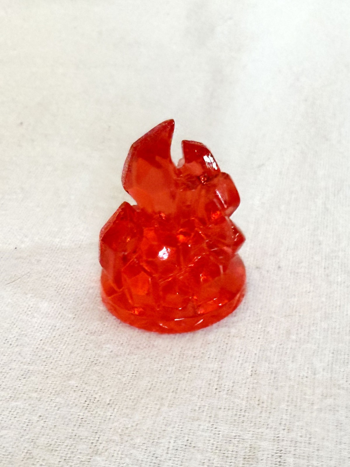 2010 FORBIDDEN ISLAND Replacement Parts: CRYSTAL OF FIRE Treasure Figurine EUC