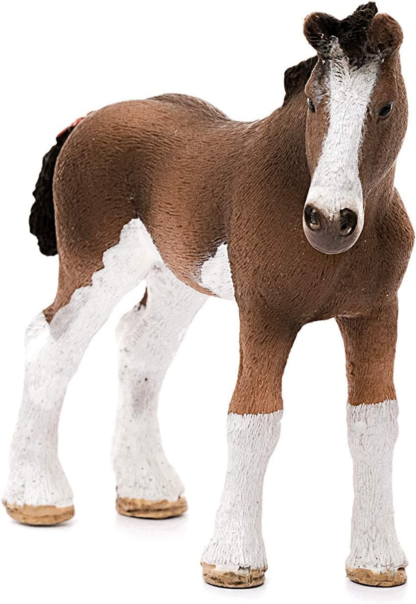 Farm Animal Horse Figurine Clydesdale Foal Toy Kids Toddlers Schleich World Toys