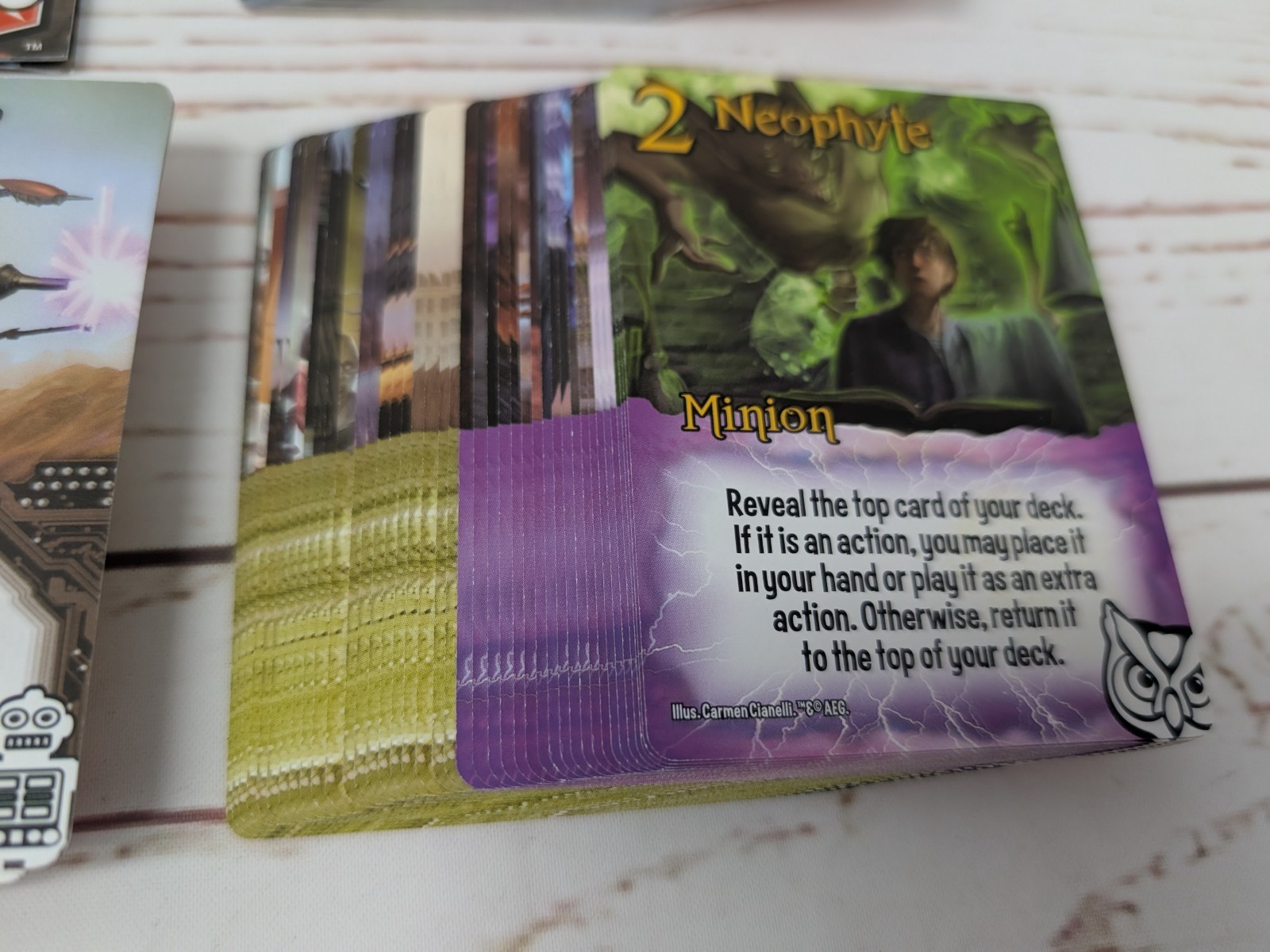 Smash Up Board Game Card Game Original Base Set & Big Geeky Box AEG *1 Bent Card