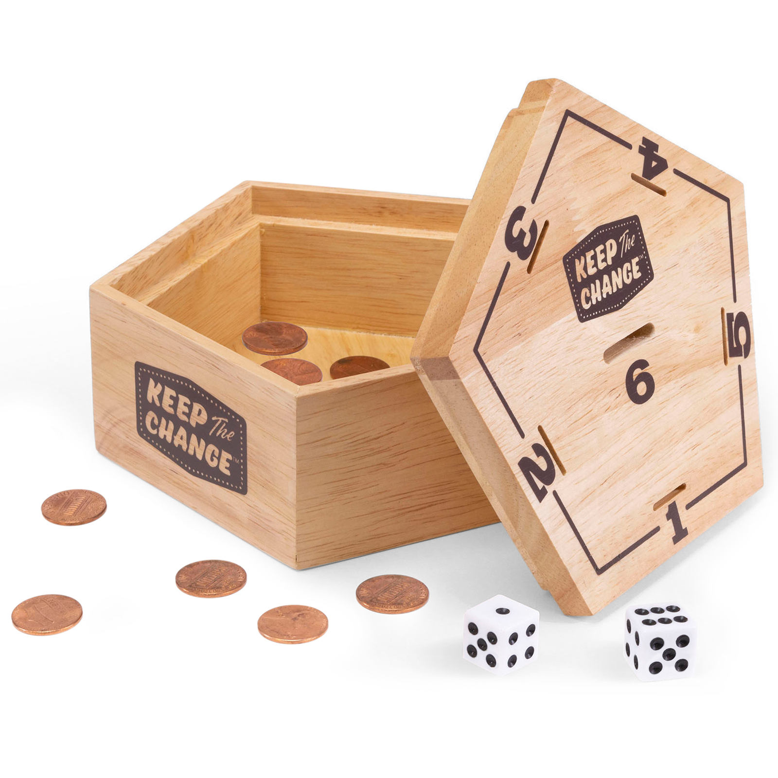 GoSports Keep the Change – Tabletop Coin Drop Dice Game
