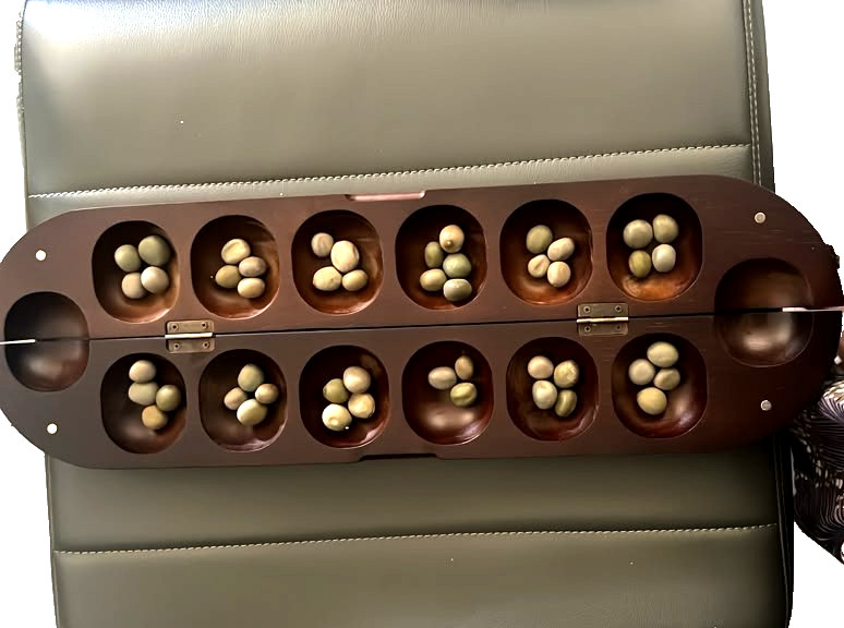 Ayo Olopon Wooden Mancala Game | Traditional African Strategy Board Game