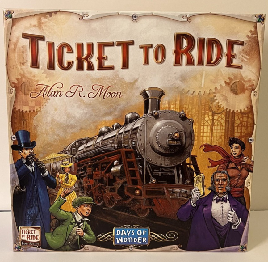 Ticket To Ride Board Game Days of Wonder Alan R Moon Complete Used Train Strateg