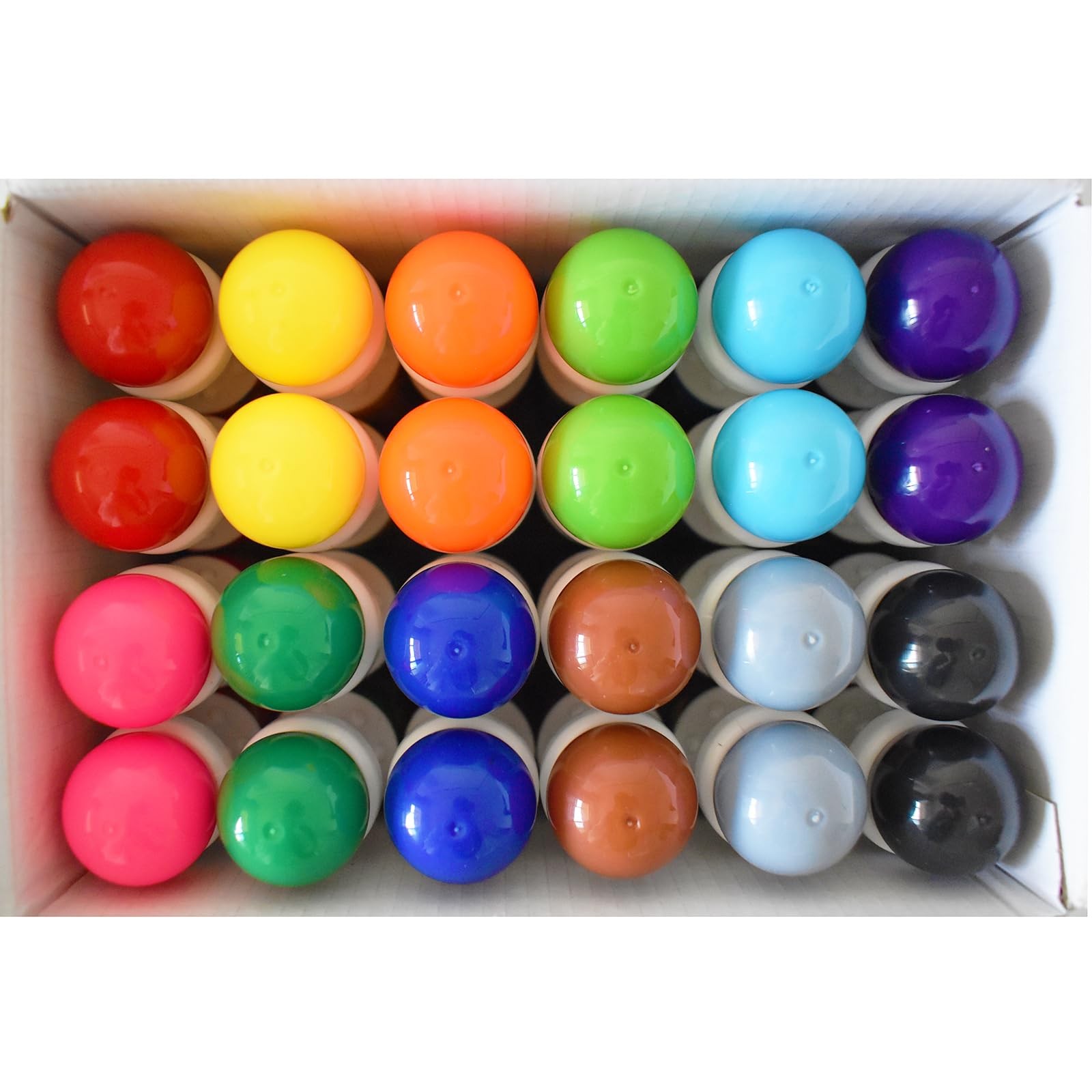 24 Count (Pack of 1), Red/Orange/Yellow/Apple green/Blue/Purple…