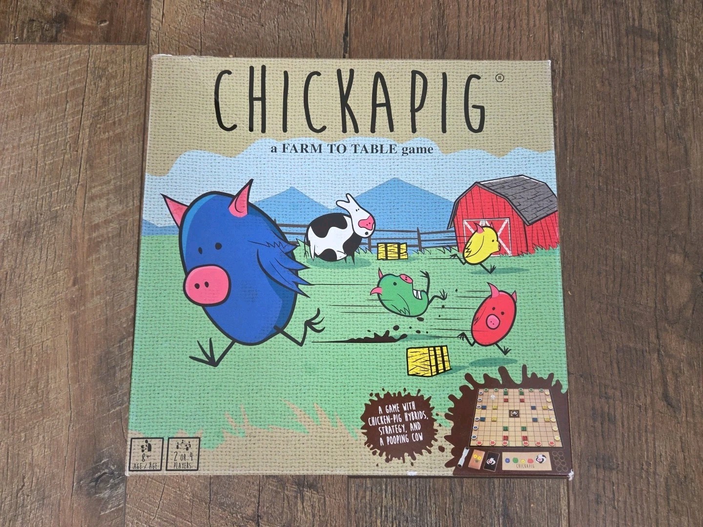 Chickapig Strategic Board Game Family Friendly Game For 2 or 4 Players COMPLETE