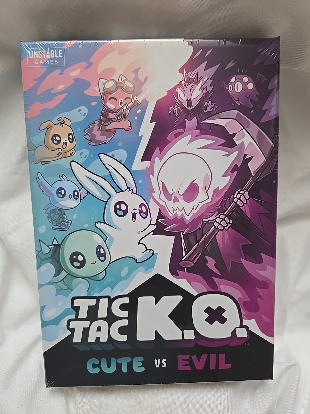 Tic Tac KO Cute vs Evil Card Game 8+ K.O. 2-4 Players Unstable Games New Sealed