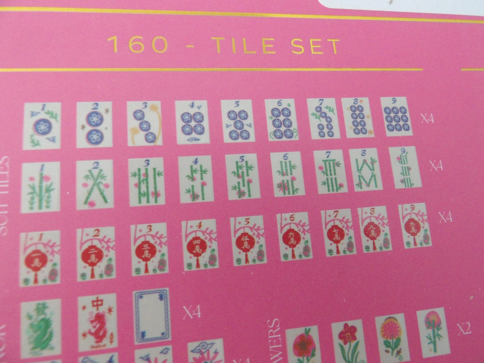 Maison Lude Mahjong Blooming Edition Tiles 160 Piece Set with Carrying Case