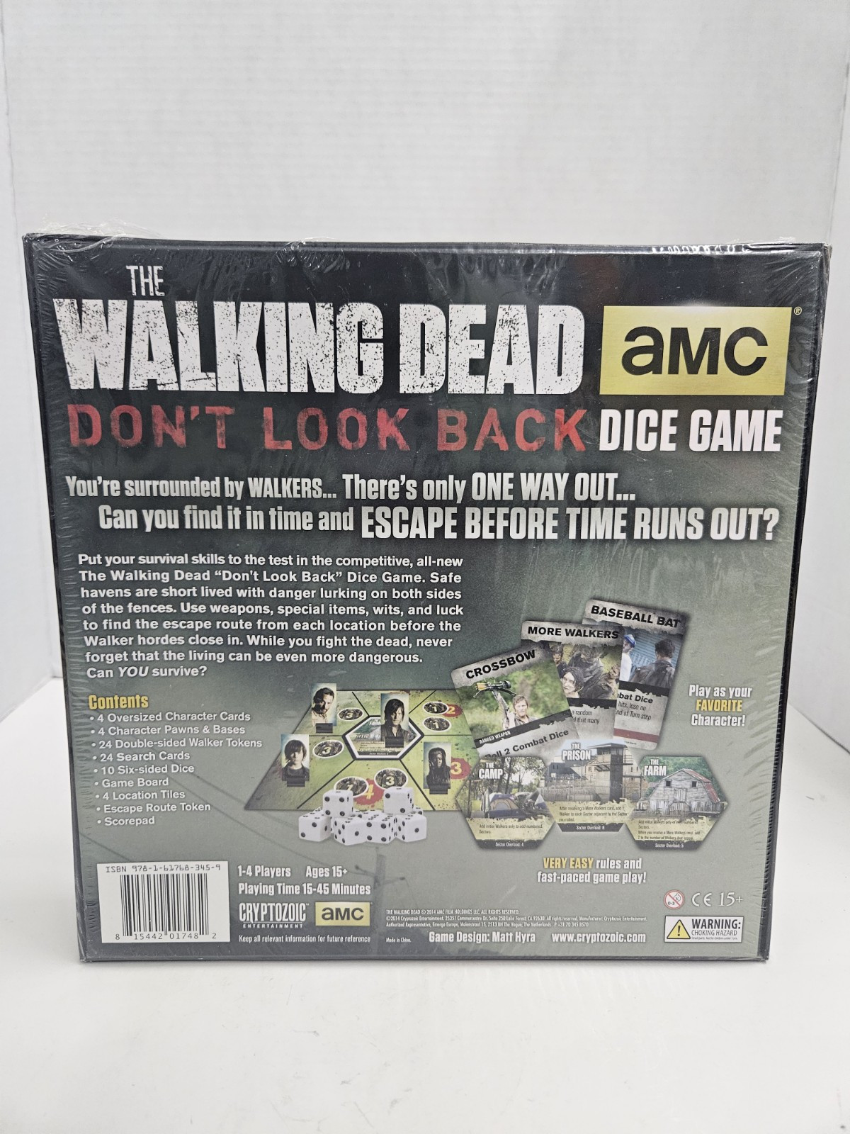 AMC The Walking Dead Don’t Look Back Zombie Dice Game New & SEALED Cryptozoic