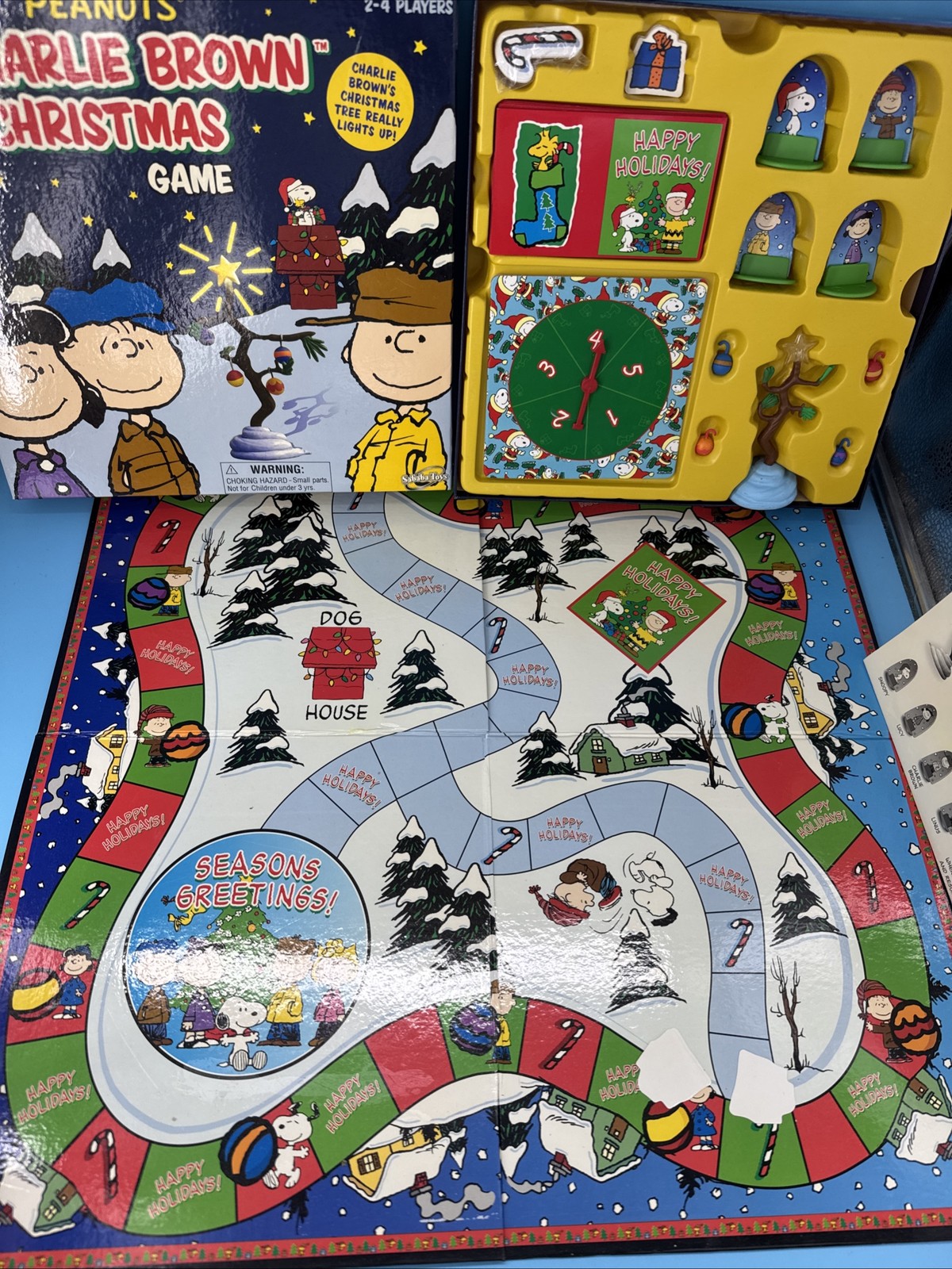 PEANUTS A Charlie Brown Christmas Board Game 2007 Sababa Toys – Complete!
