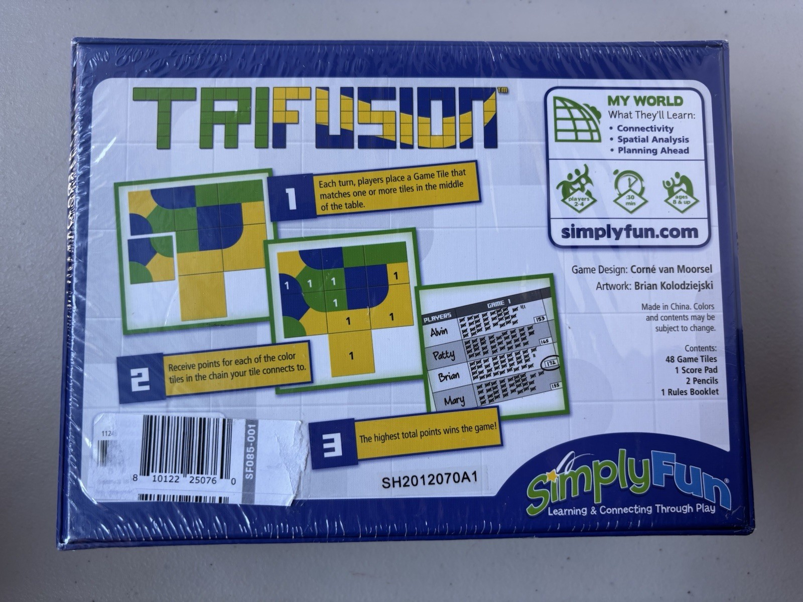 Simply Fun Trifusion Game Pattern Recognition & Problem Solving New Sealed