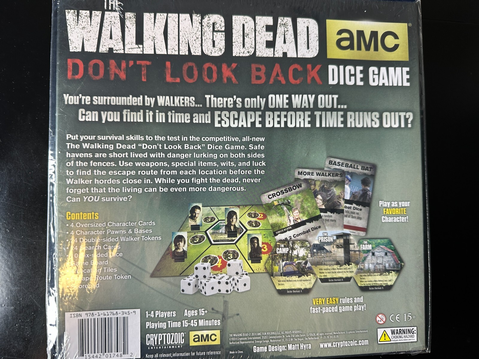 The Walking Dead – Don’t Look Back Dice Game – AMC – 2014 – Factory Sealed