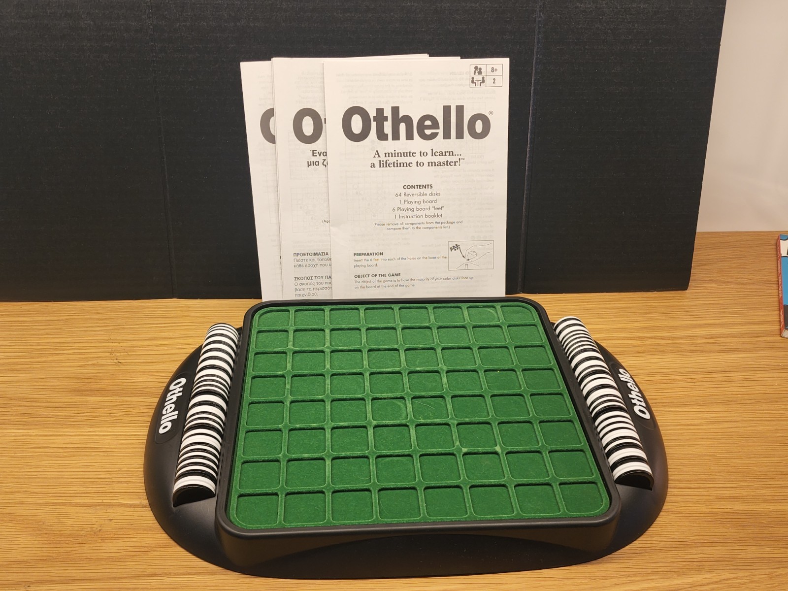 2002 OTHELLO Board Game Strategy Brain Teaser Family Classic MATTEL EUC Complete