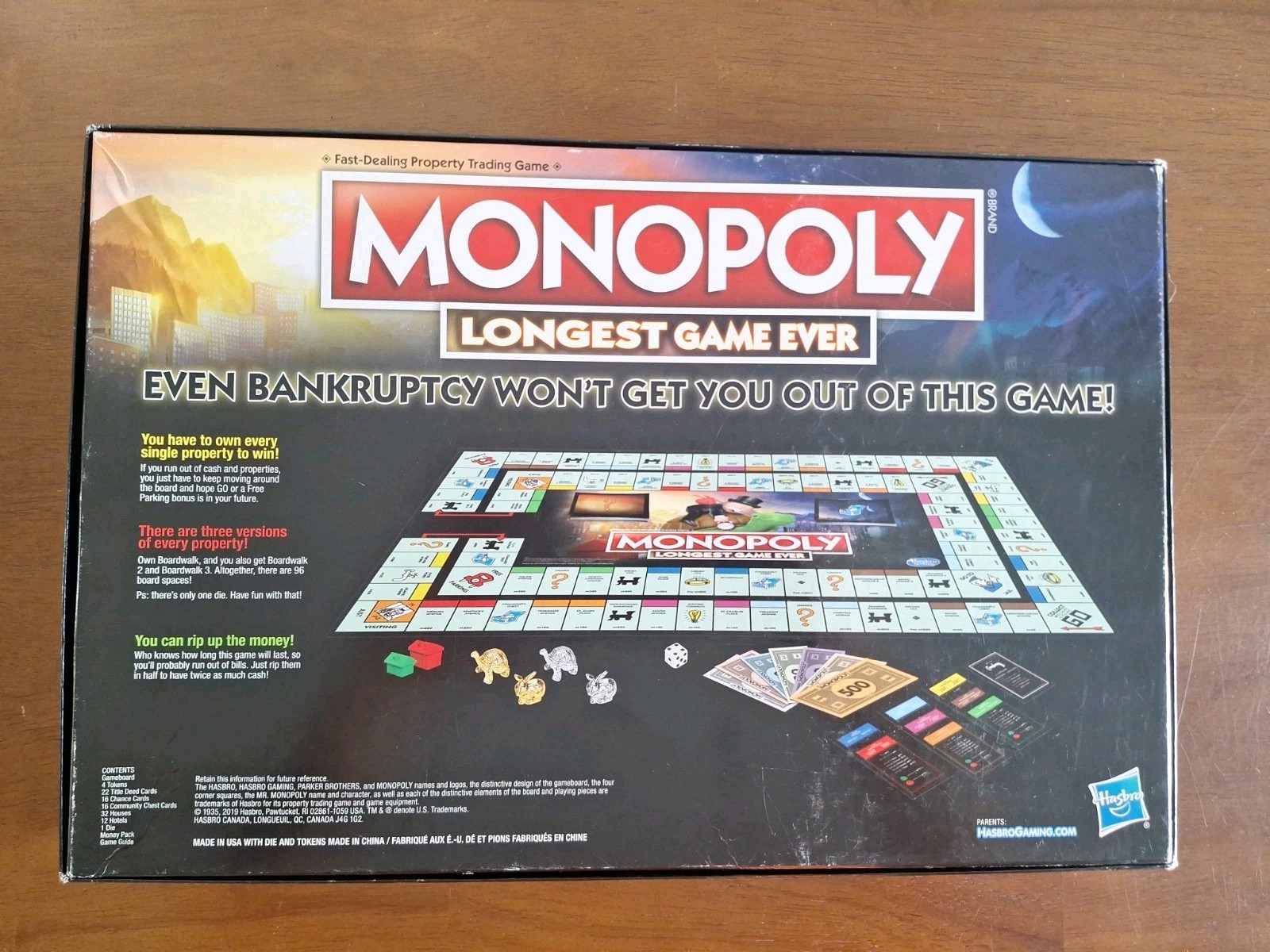 Hasbro E8915 Monopoly Longest Game Ever Edition Complete Used Once