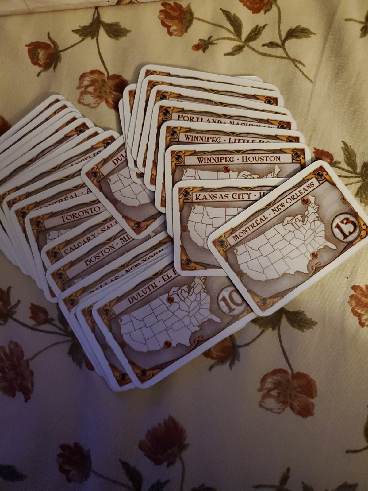 Ticket to Ride Game Pieces Regular Routes Replacement Cards Parts 30 Cards