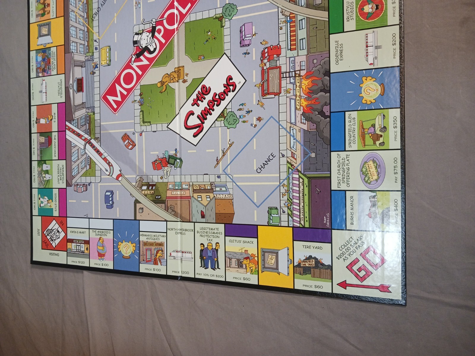 Monopoly The Simpsons Board Game 2001 Preowned Complete