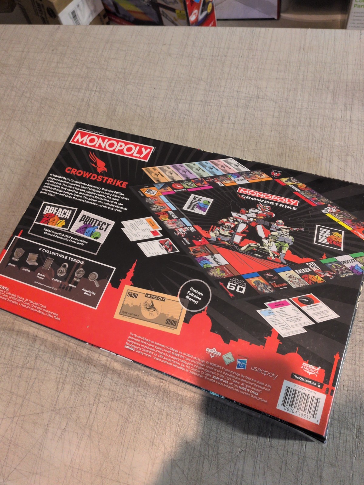 Monopoly CrowdStrike Edition Board Game Cybersecurity Crowd Strike New Sealed