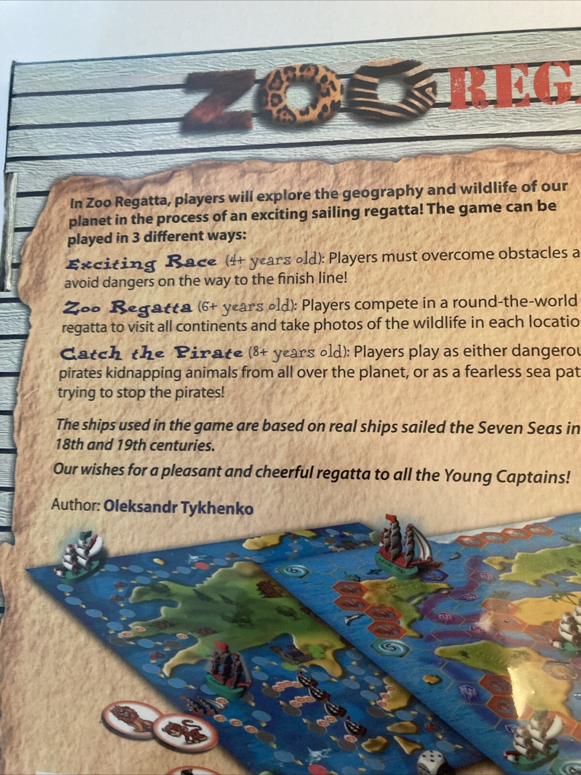 Zoo Regatta 3in1 Family Board Game 4-12 Years 2-4 Players