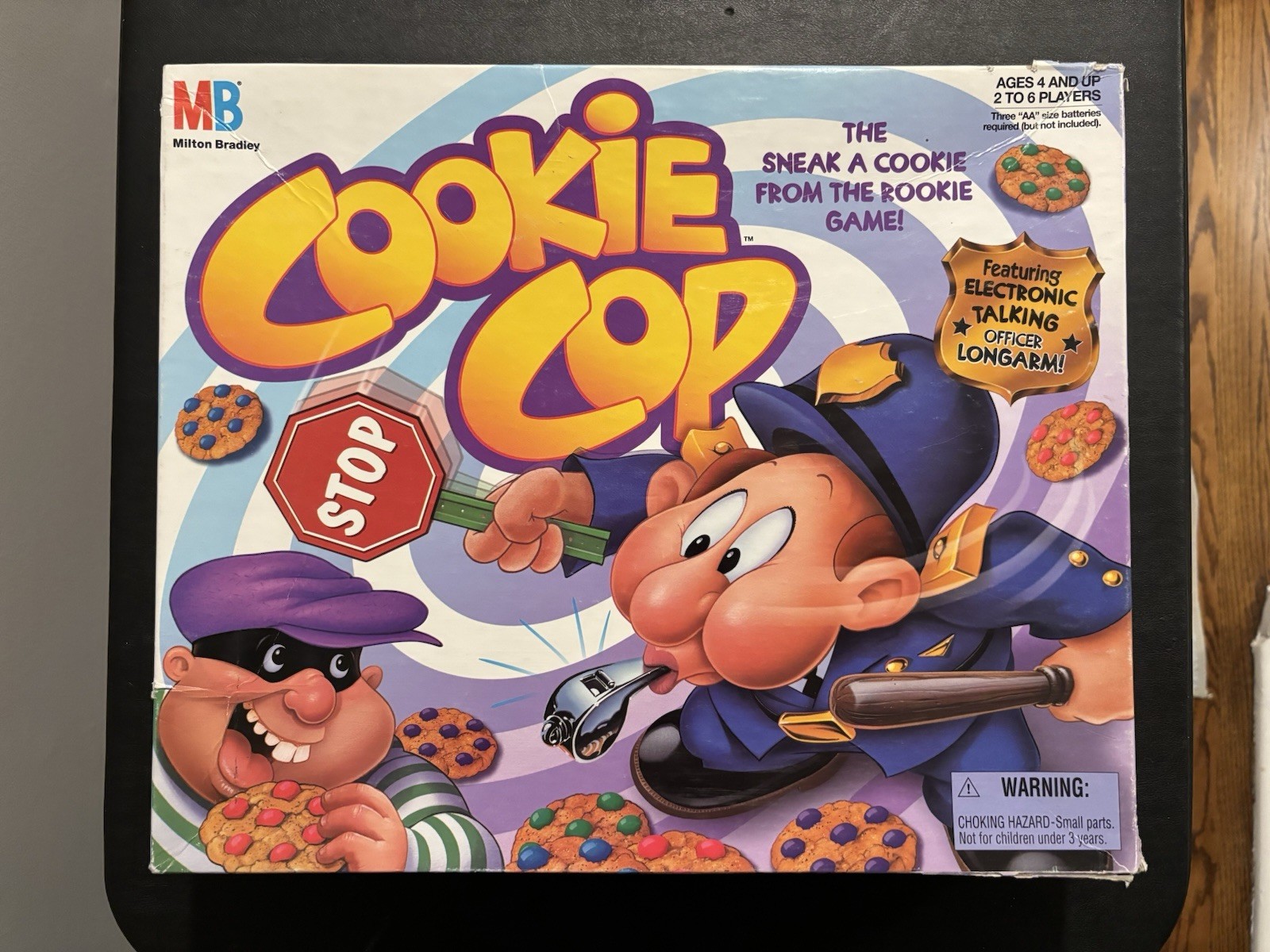 Cookie Cop Electronic Board Game Milton Bradley 1997 Cop Stand Not Fully Working