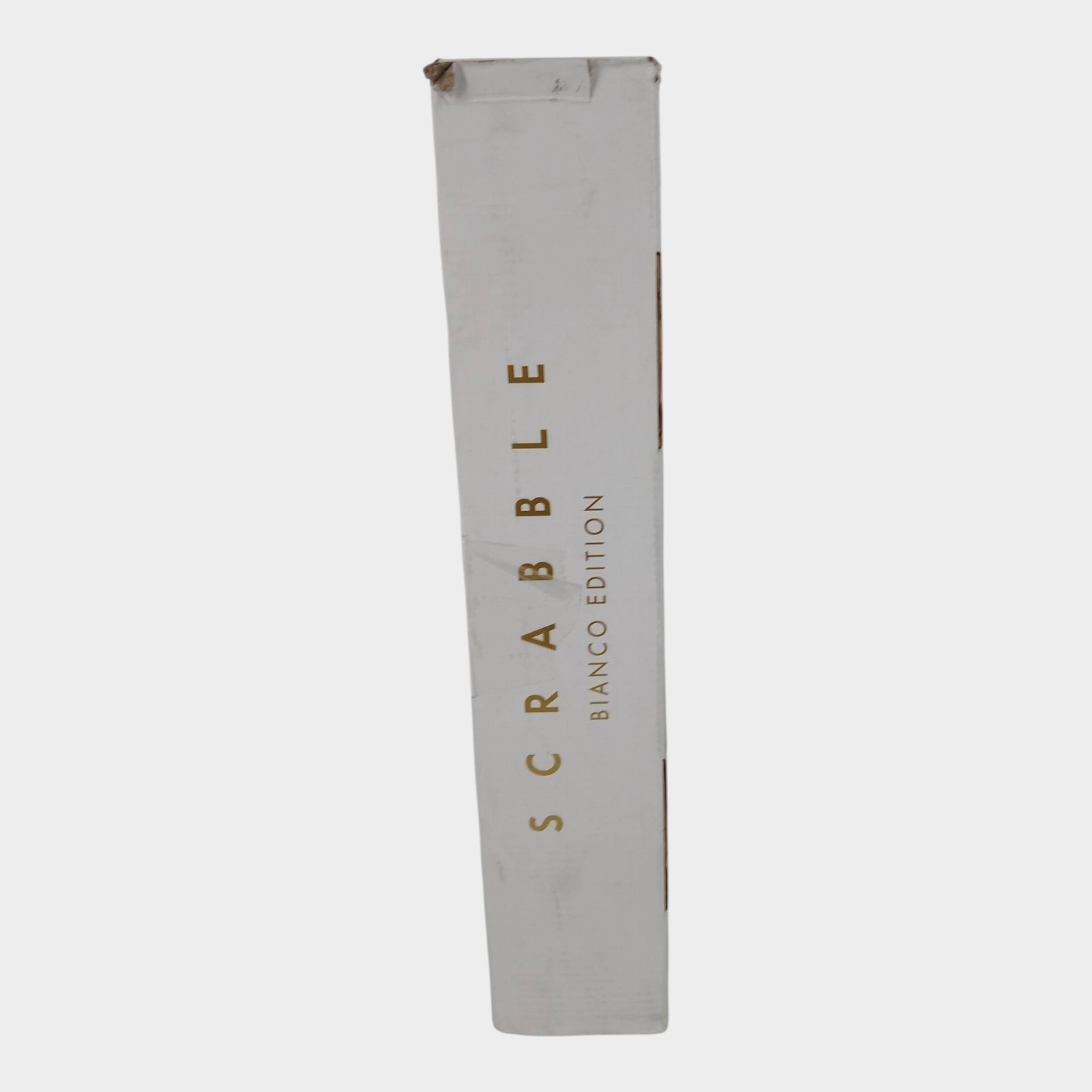 WS Game Company Scrabble Bianco Edition with Rotating Wooden Game Board