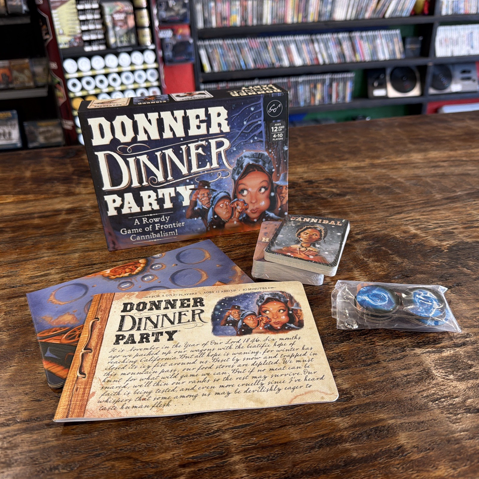 Donner Dinner Party (Board Game, 2017) Chronicle Books party bluffing UNPLAYED