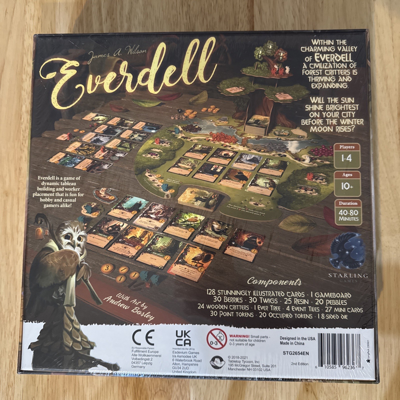 Everdell Tabletop Tycoon Board Game 2021 Starling Games New 2nd Edition Sealed