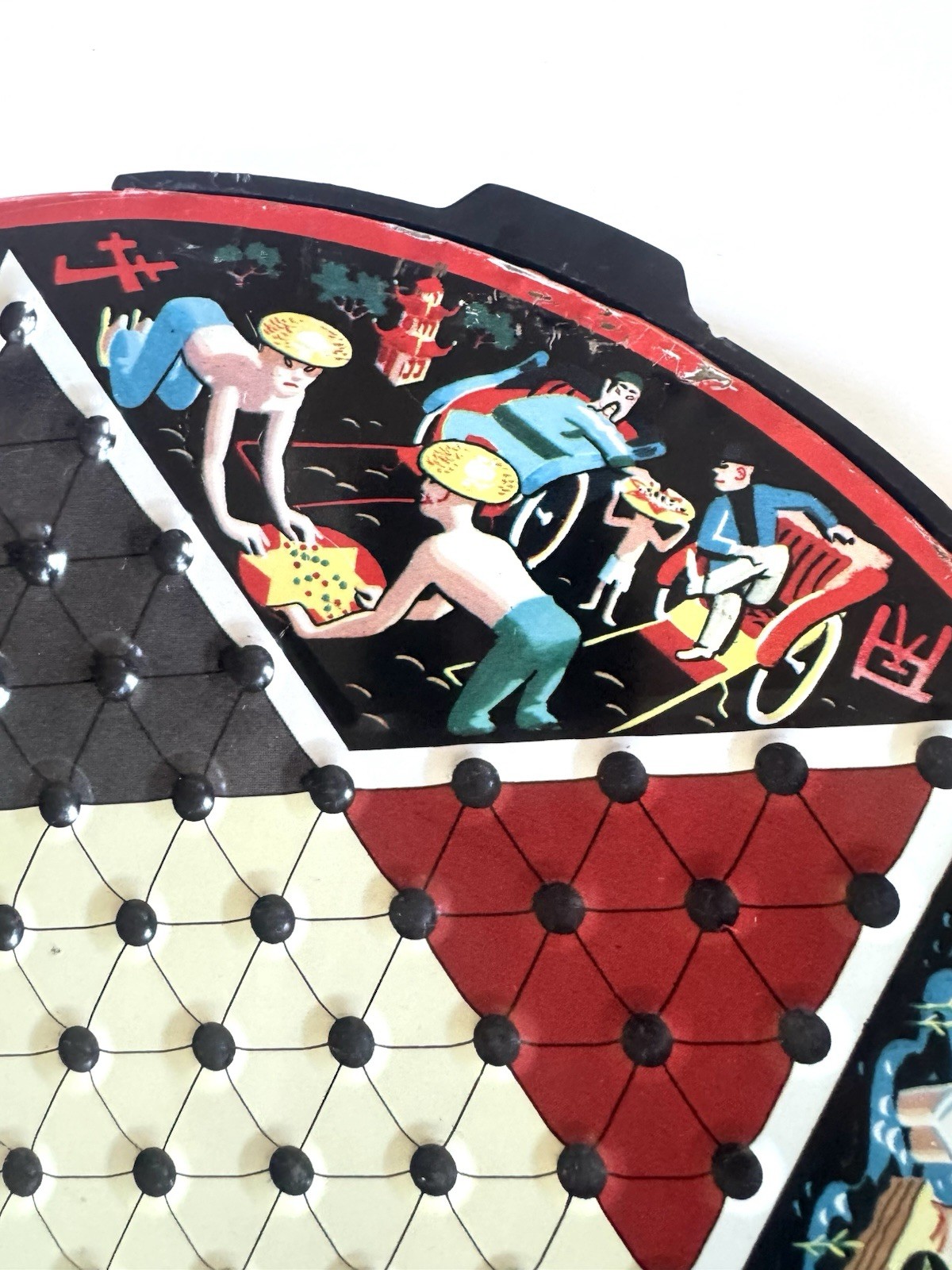 Vtg Chinese Checkers Game Pixie All Metal Game Board Steven Mfg Co RARE!