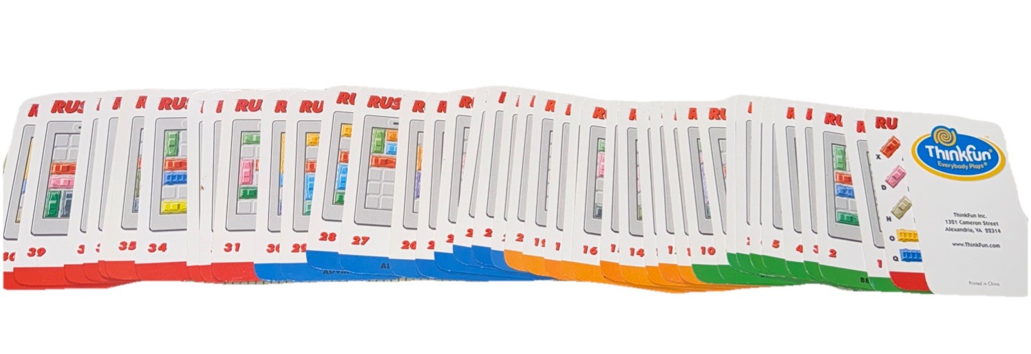 Think Fun Rush Hour Replacement Cards 40 Game Cards & Color Code Card