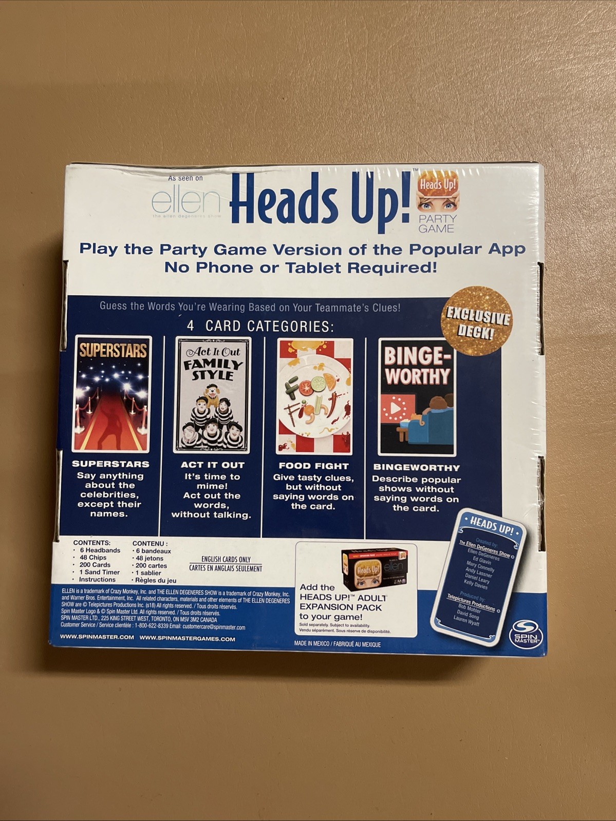 Heads Up! Party Game 3rd Edition As Seen on the Ellen Degeneres Show New Sealed