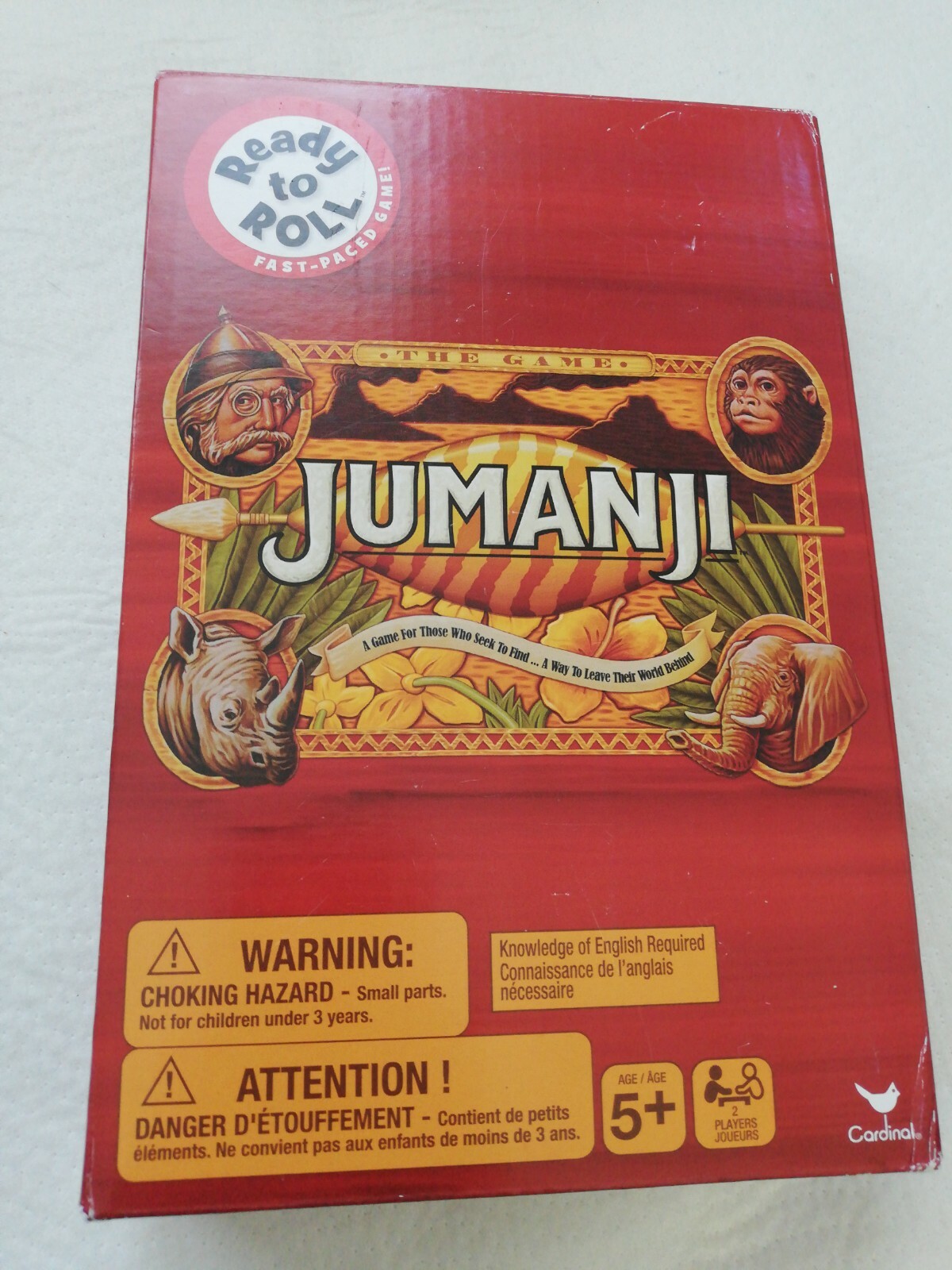 New Ready to Roll Jumanji Classic Adventure Board Game Fast Paced Game Cardinal