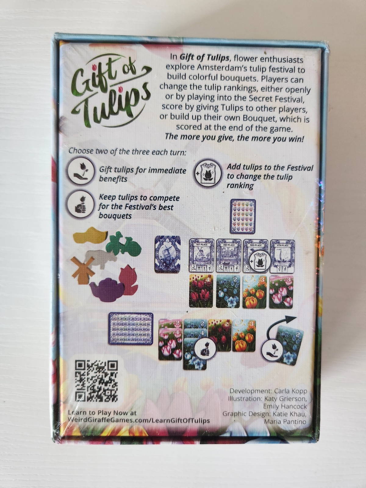 Gift of Tulips Board Game Sara Perry Weird Giraffe Games Sealed New