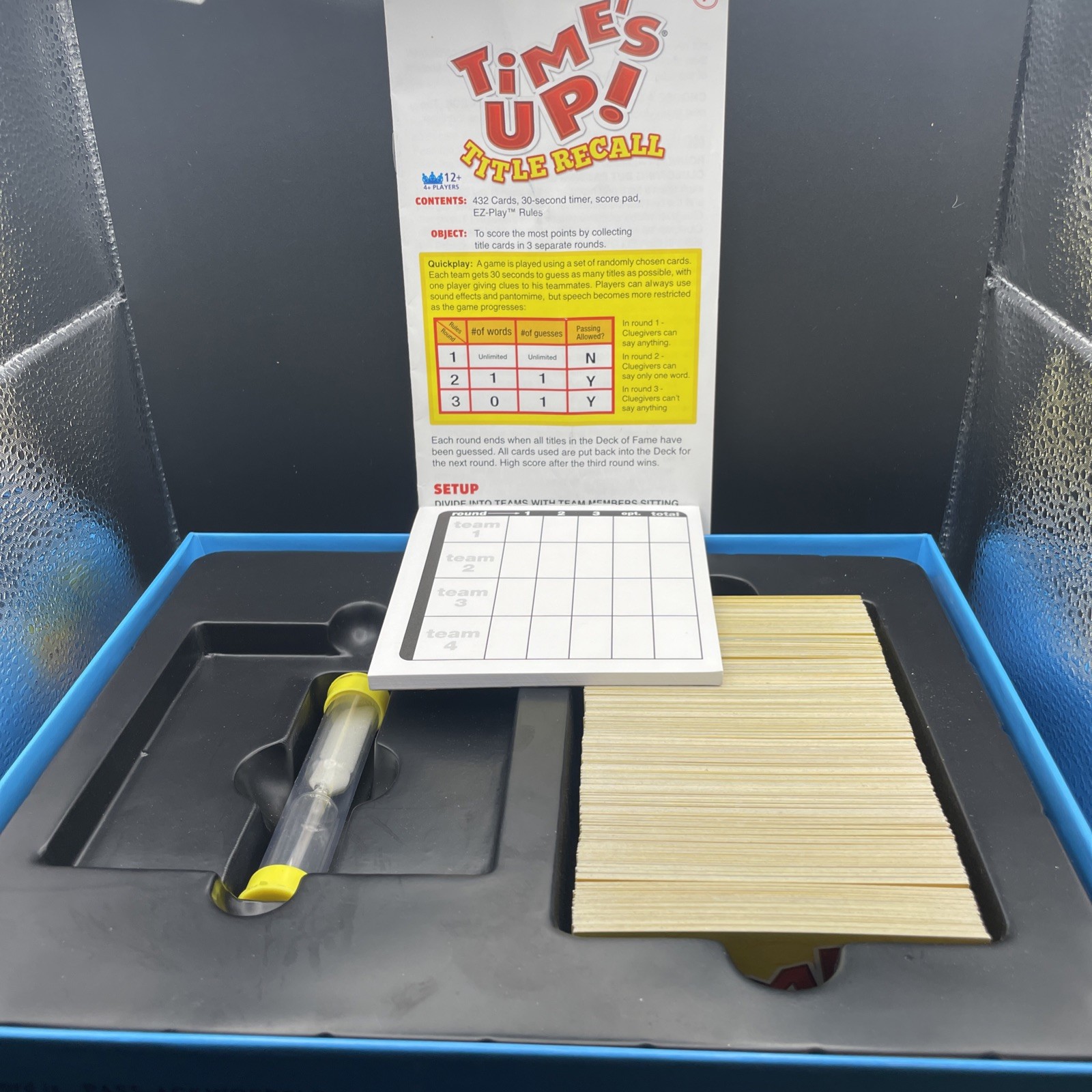 Time’s Up! Title Recall Party Game 4+ Players Ages 12+ R&R Games 2013
