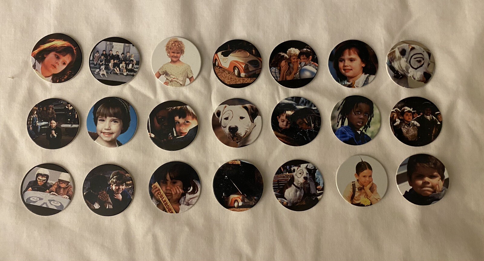 THE LITTLE RASCALS BY CAPCO VINTAGE POGS/MILK CAPS 21 PIECE SET
