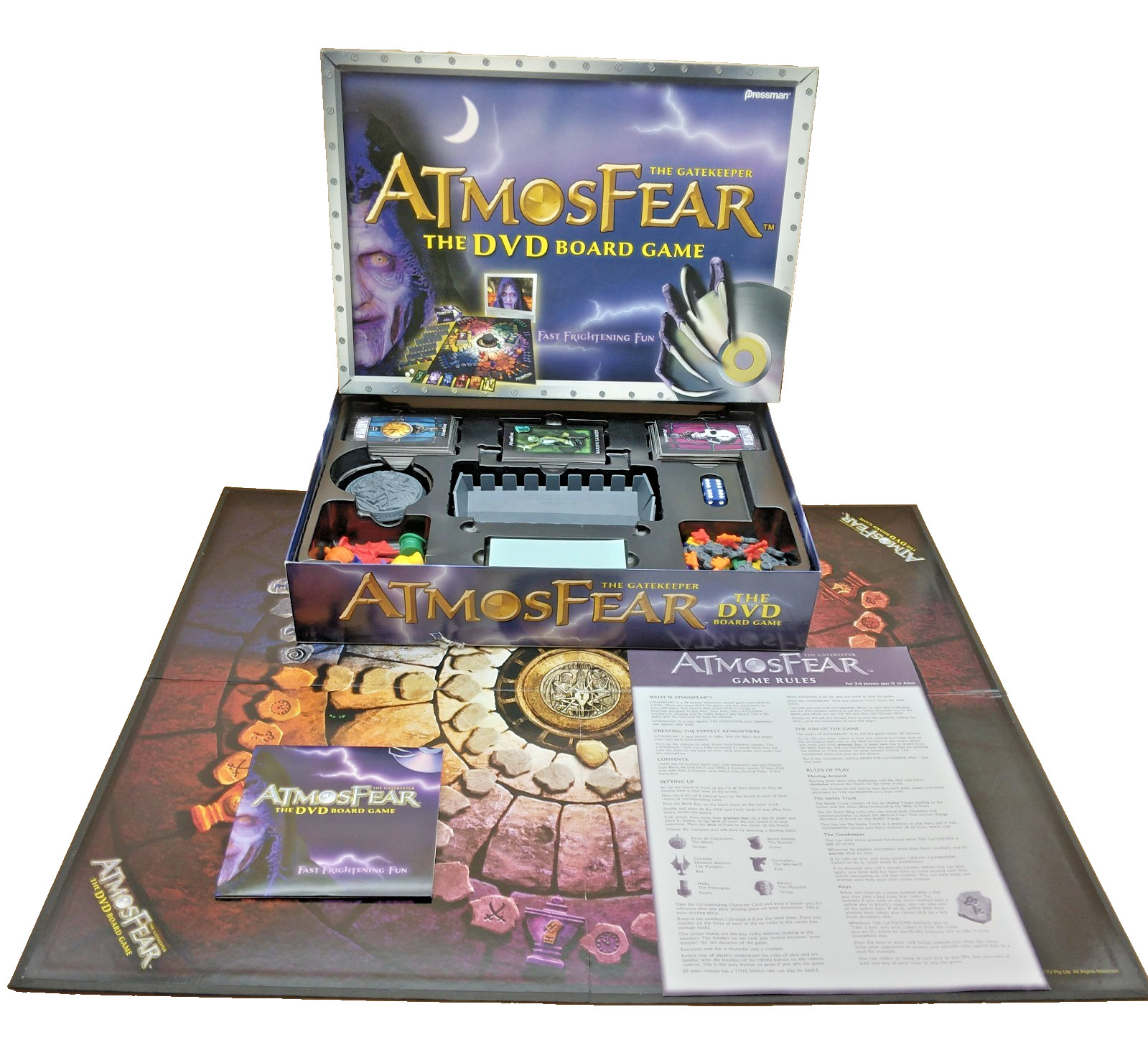 AtmosFear The Gatekeeper DVD Board Game Pressman Interactive Complete 2004