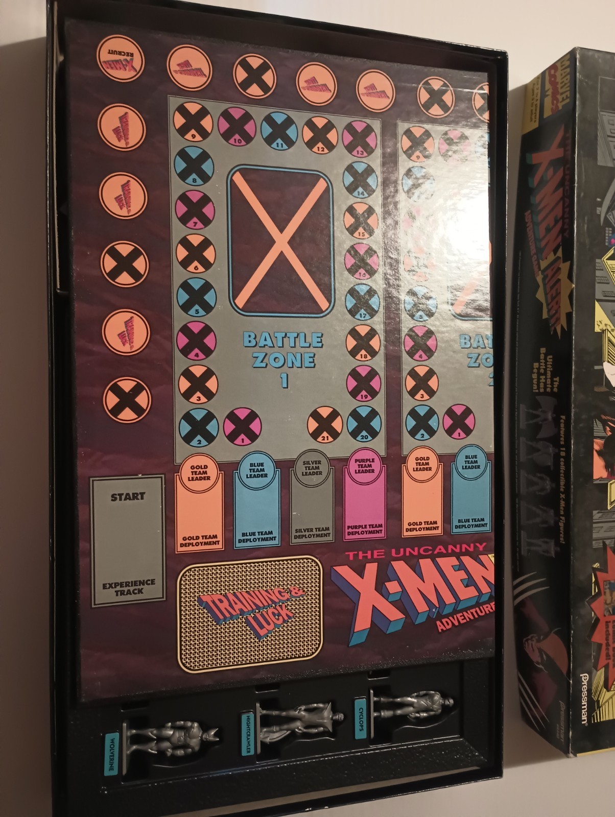 1992 Pressman Marvel Comics Uncanny X-Men Alert Adventure Board Game Complete