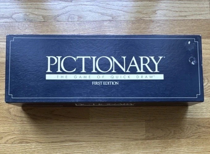 Pictionary Board Game First Edition COMPLETE 1985 Classic Drawing Board Game
