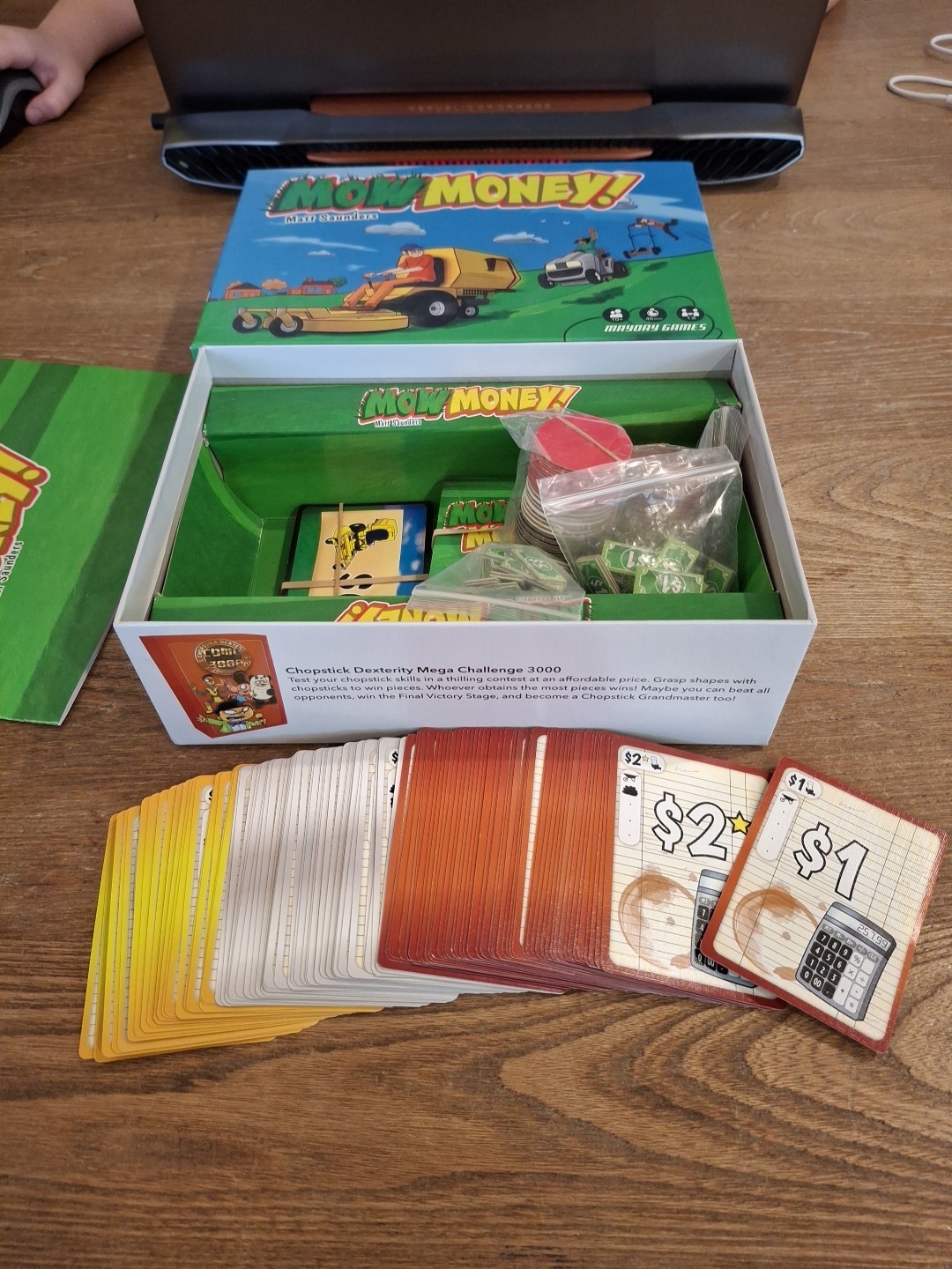 Mayday Games MOW MONEY Game by Matt Saunders 100% Complete Economy Game