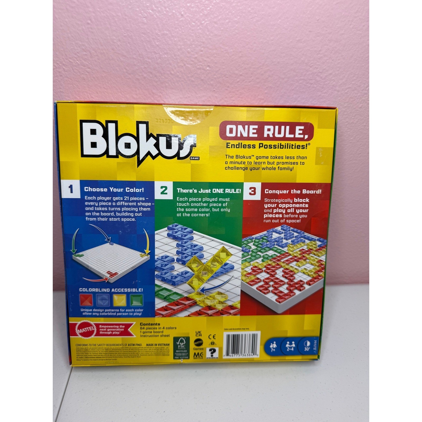 Mattel Blokus Strategy Board Game BJV44 Mensa Select Award Winner Family Game