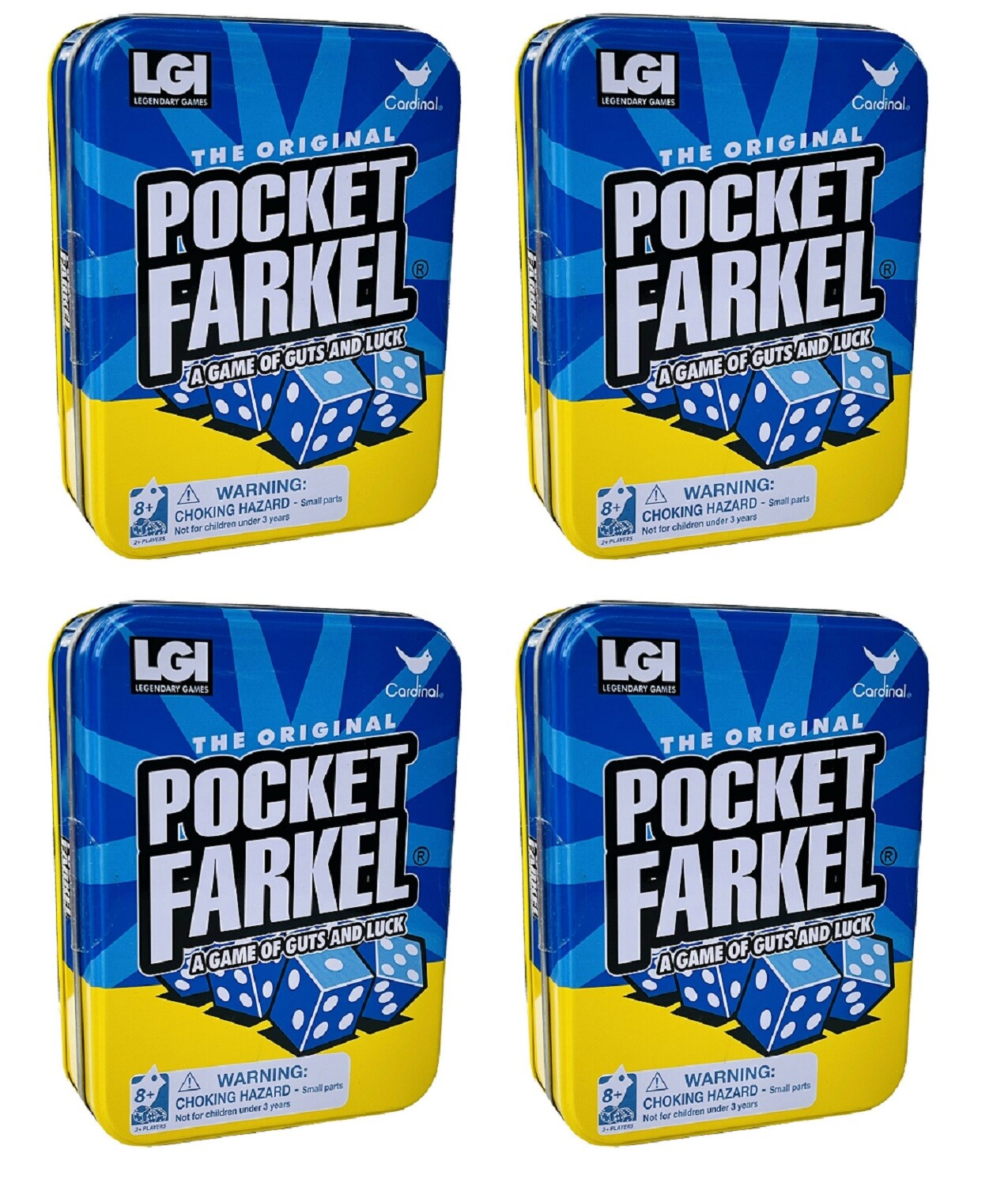 LOT OF 4 – The Original Pocket Farkel A Game of Guts and Luck Dice Travel Size