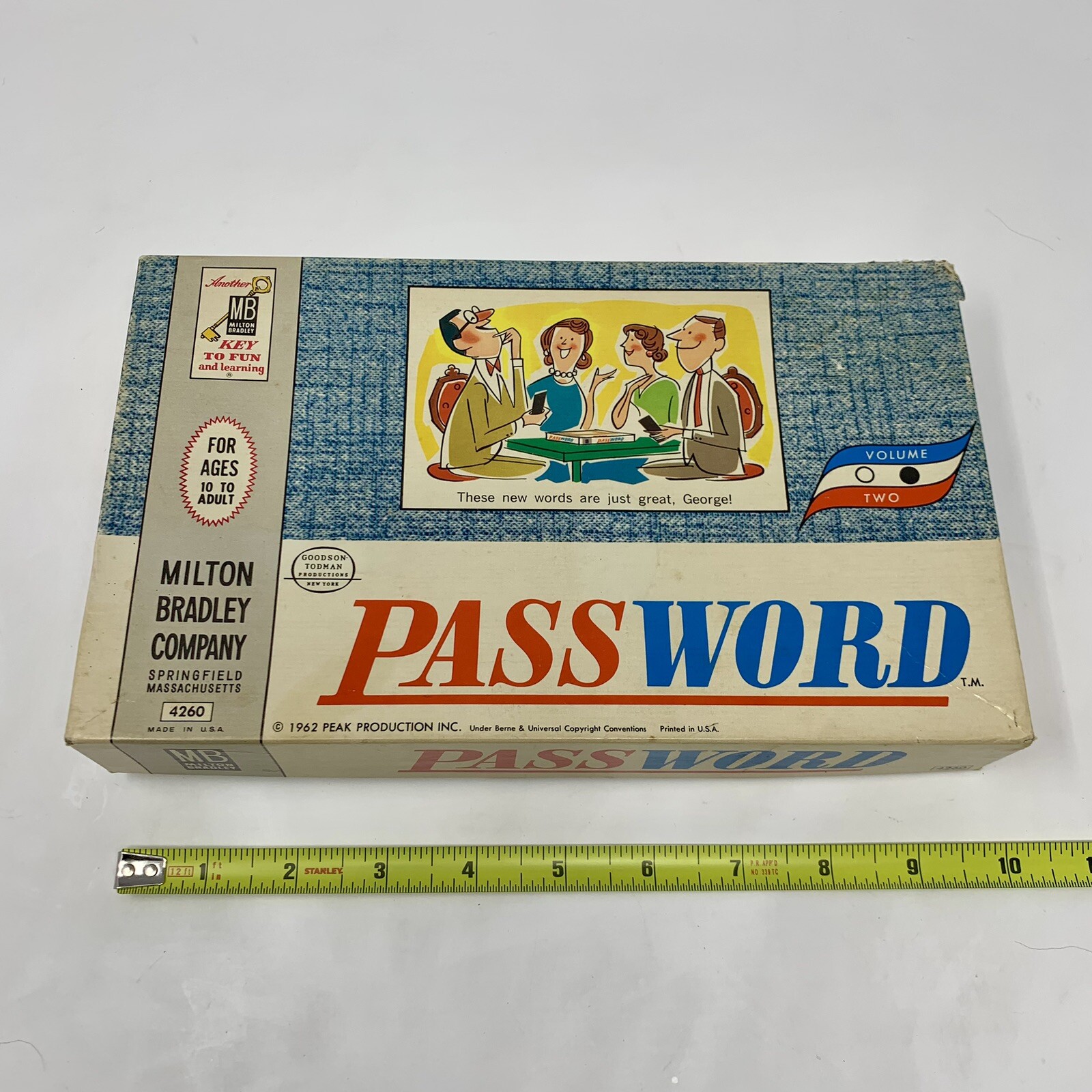 ORIGINAL Vintage 1962 Milton Bradley Password Board Game
