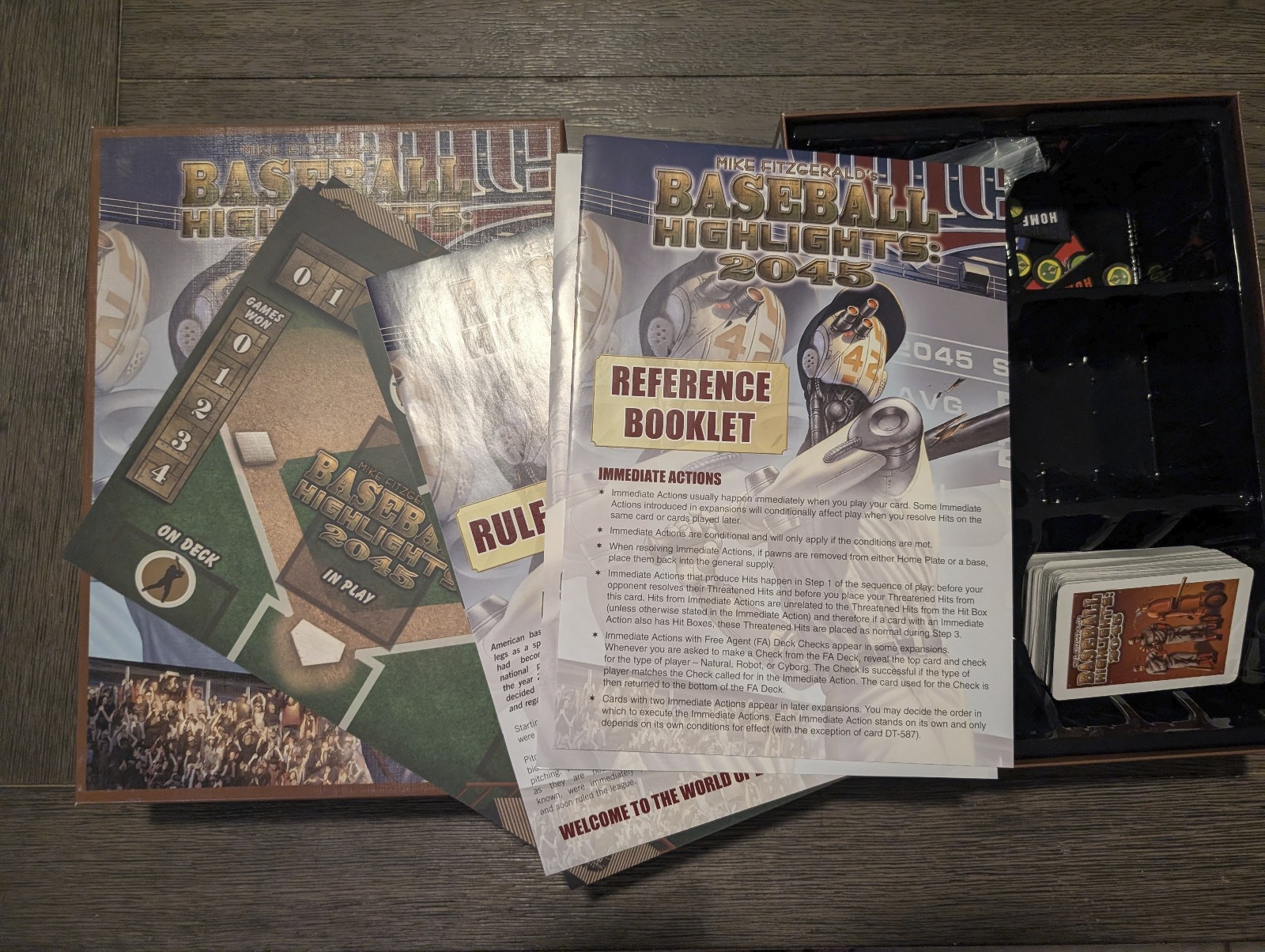 Eagle-Gryphon Games Baseball Highlights: 2045 Deck Building Gently Used