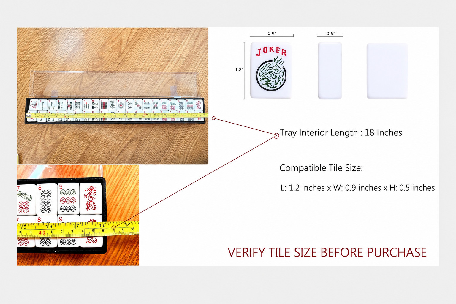 Mah Jong Tile Trays with Protective Lids for Standard Amazoncan mahjong Tiles