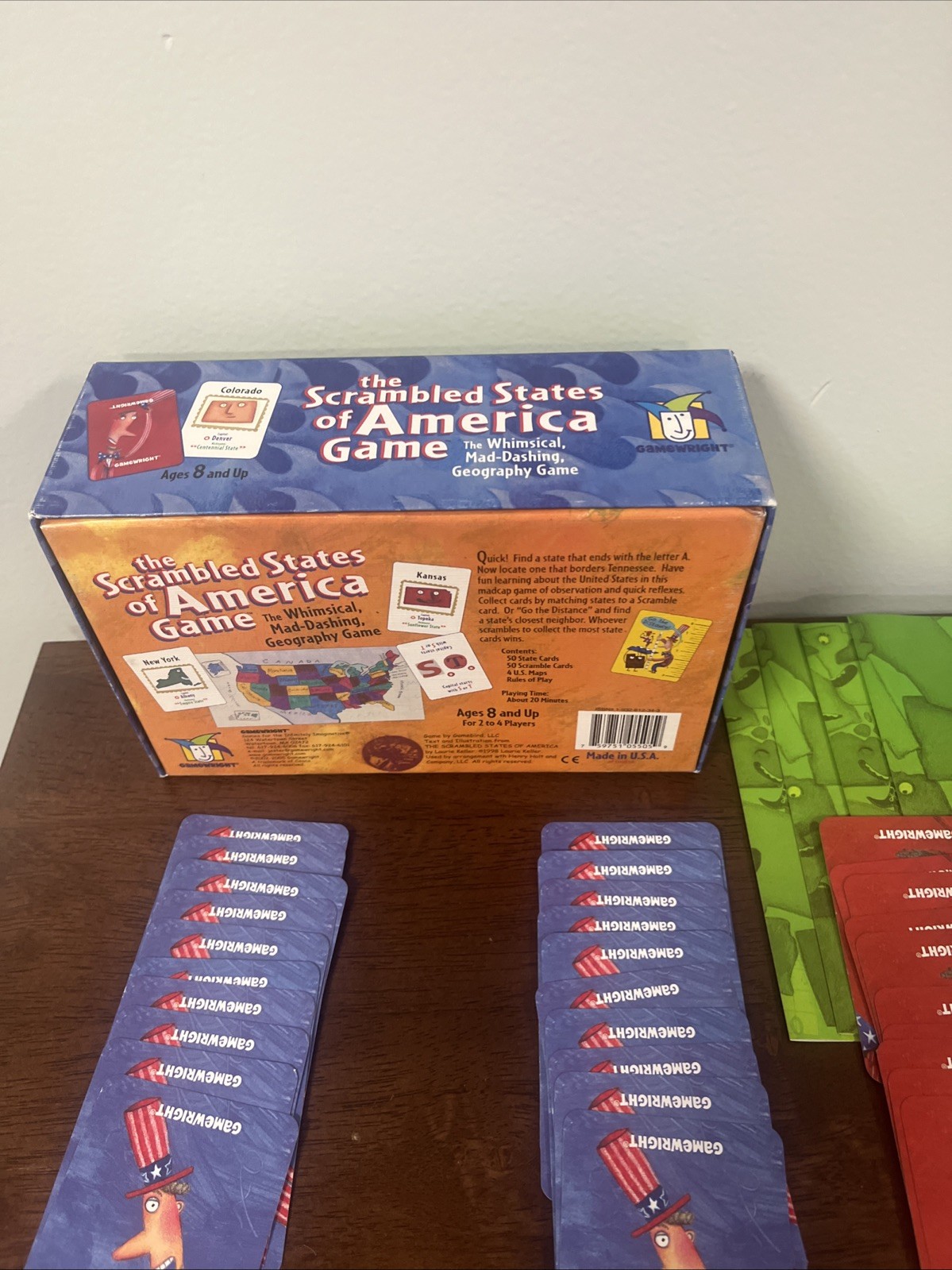 The Scrambled States of America Card Geography Game 2002-05 COMPLETE Gamewright