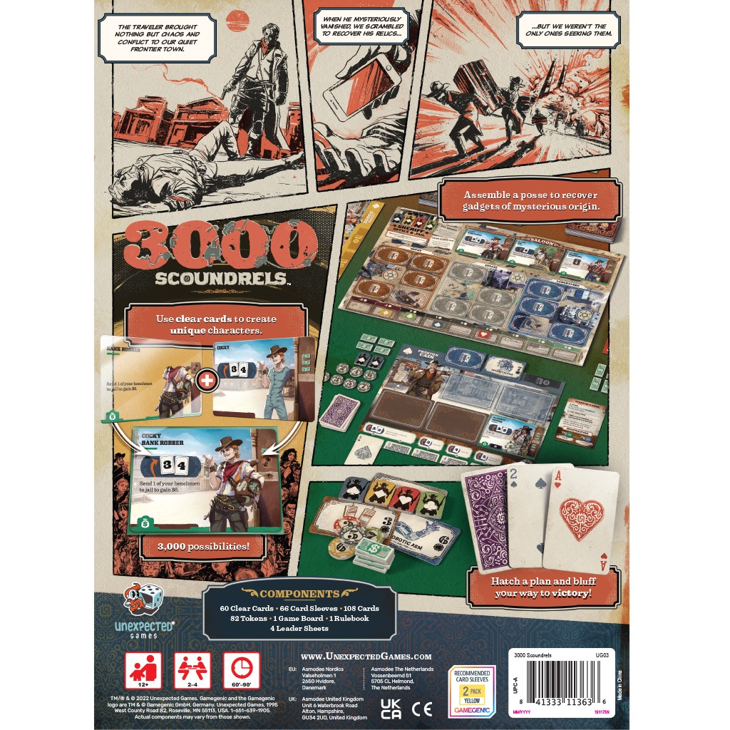 Unexpected Games 3,000 Scoundrels Board Game ASM UG03